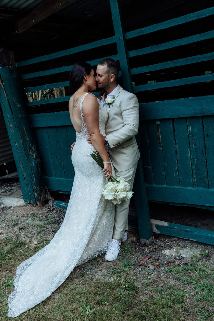 steph and ricky by the barn